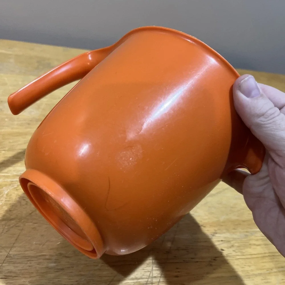 Vtg Rubbermaid‎ Orange Grip N Mix 1.5 Qt 6 Cup 2661 Measure In Bowl 1970s Batter